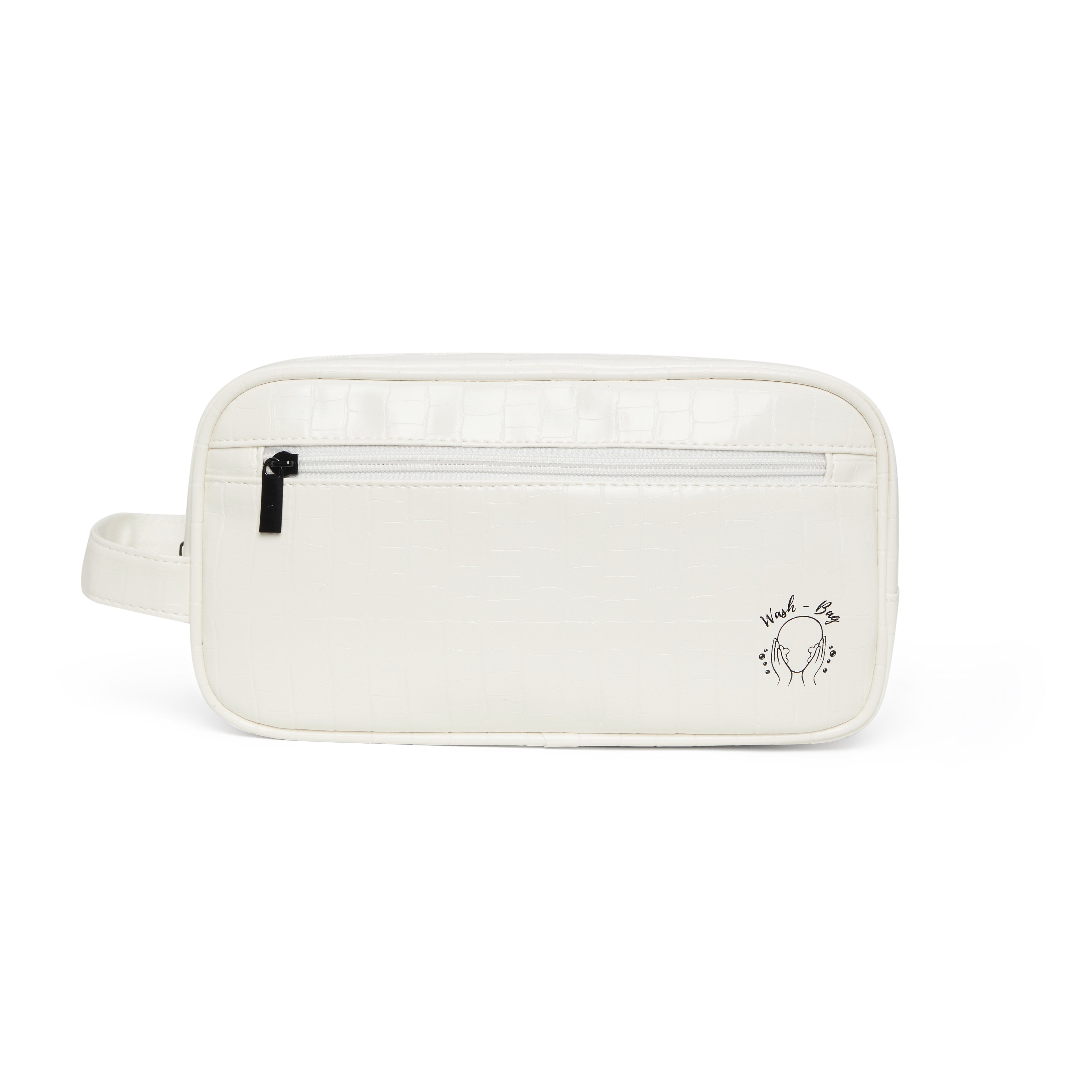 Premium Croc-Texture Travel Wash Bag